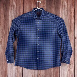 UNTUCKit Melville Mens XL Performance Blue Plaid Long Sleeve Button Up Shirt
